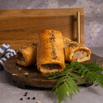 ‘Korker’s’ Free-Range Pork Sausage Rolls with Blue Vein